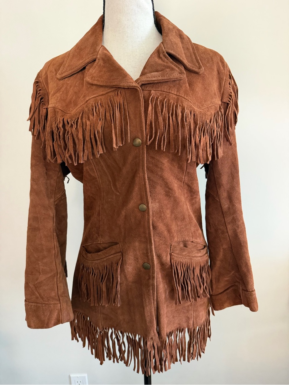 Sears Fringe Suede Western Jacket - Brown